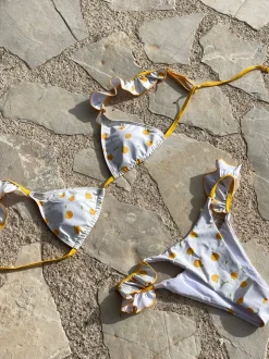 Design By Si Tonia bikini med appelsiner - Hvid/orange Clearance
