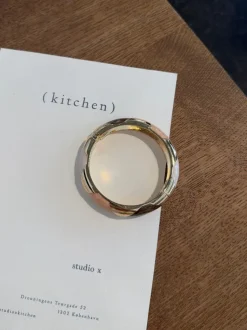 Design By Si Tove armbånd med mønster - Nude/brun/guld Best