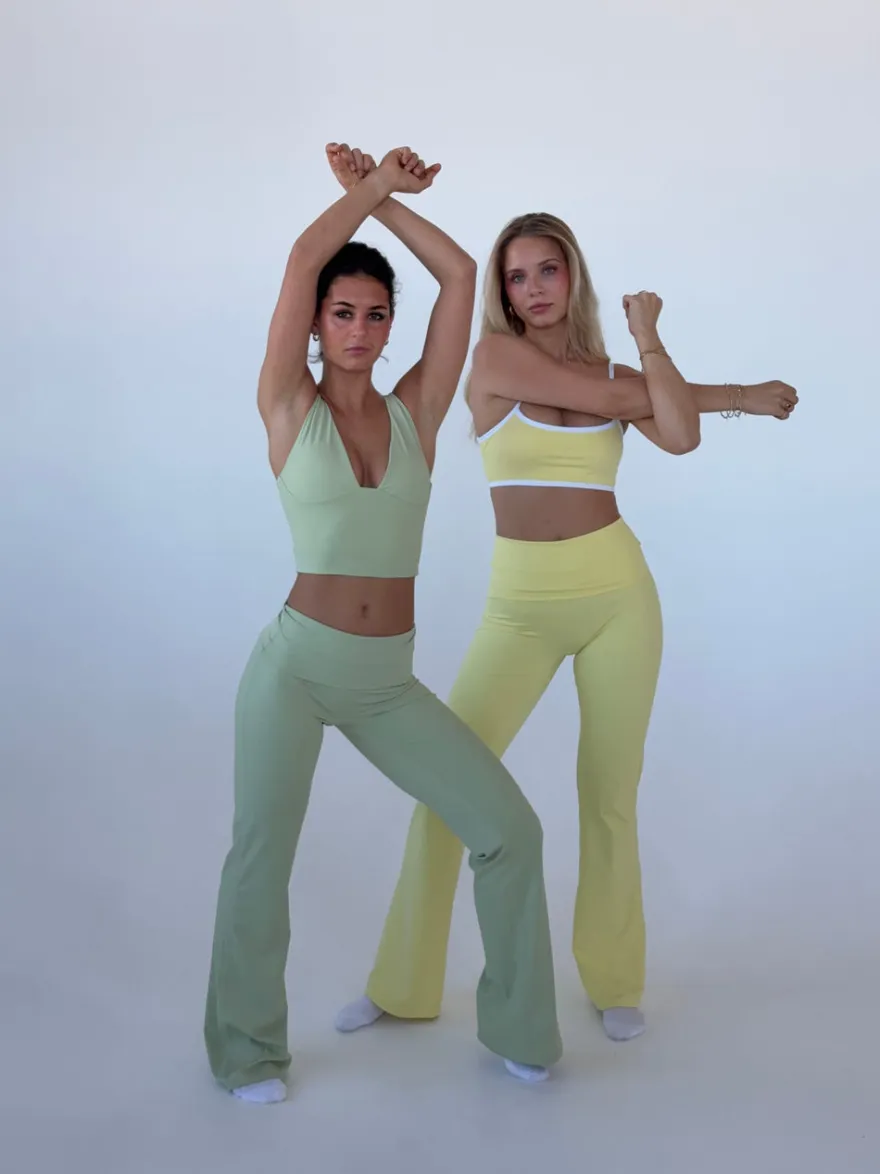 Design By Si Ultimate v-neck top - Matcha Best