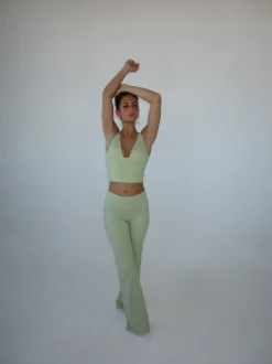 Design By Si Ultimate v-neck top - Matcha Best