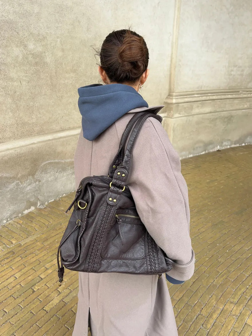 Design By Si Venedig skuldertaske - Kaffe
