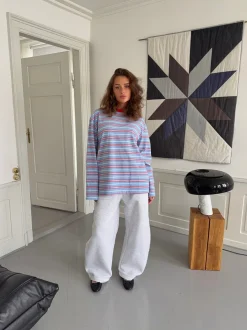 Design By Si Vera bluse med striber - Rød/hvid/blå