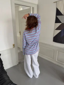 Design By Si Vera bluse med striber - Rød/hvid/blå