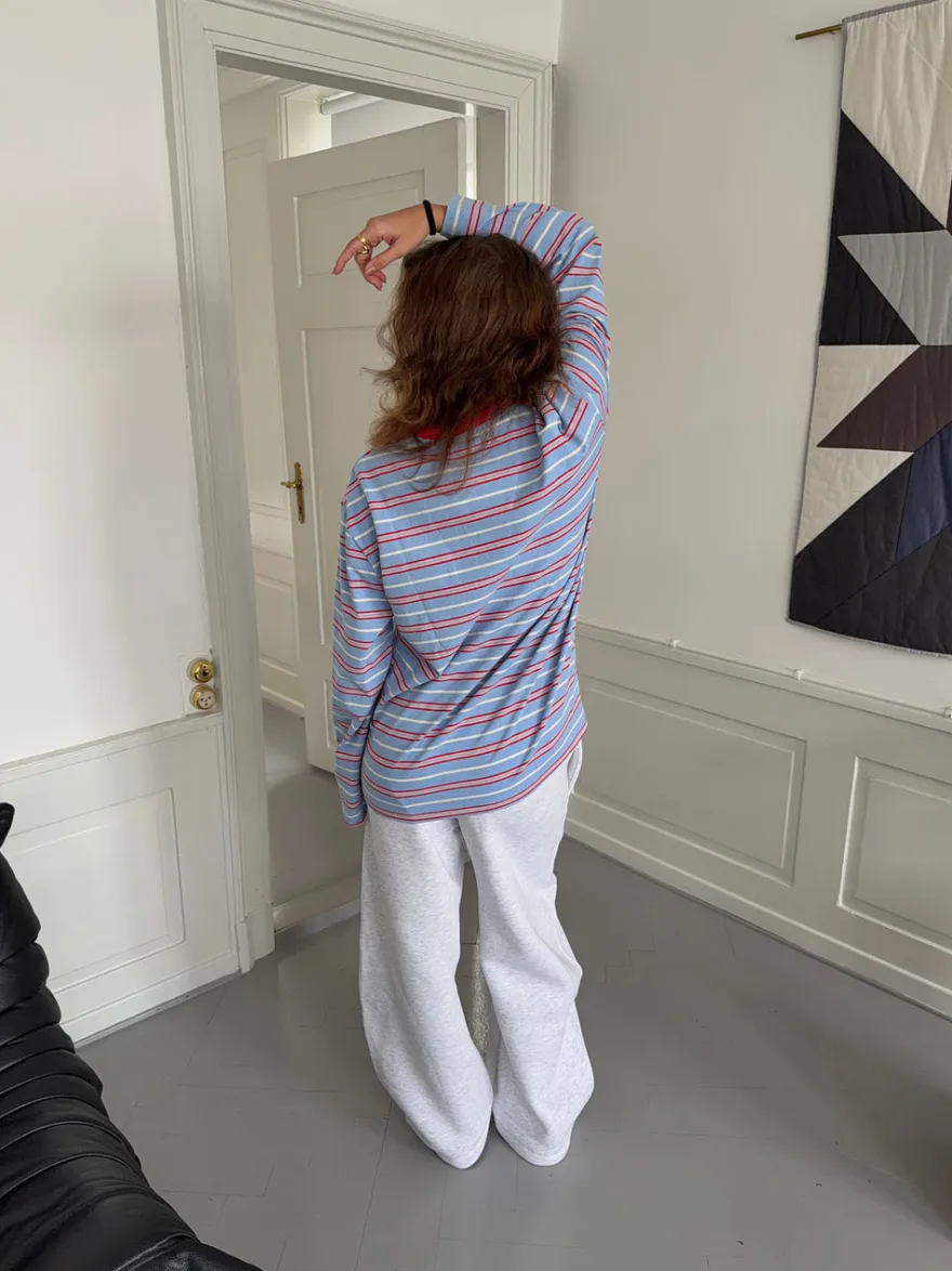 Design By Si Vera bluse med striber - Rød/hvid/blå