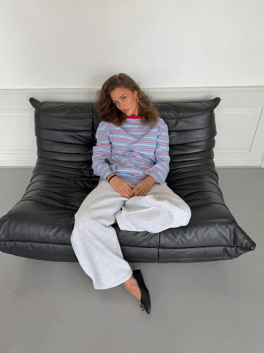 Design By Si Vera bluse med striber - Rød/hvid/blå