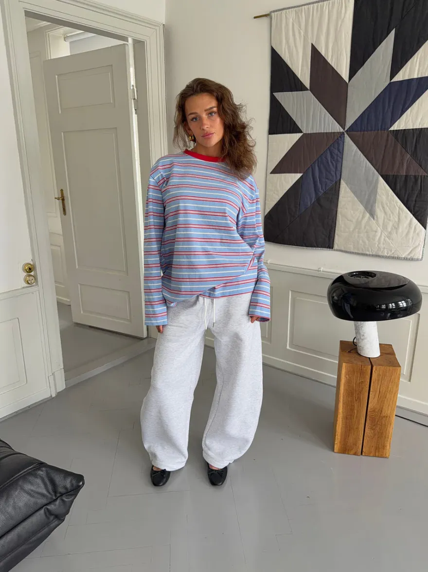 Design By Si Vera bluse med striber - Rød/hvid/blå