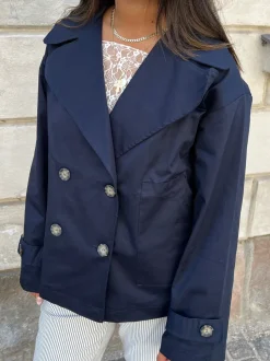 Design By Si Via jakke - Navy Discount
