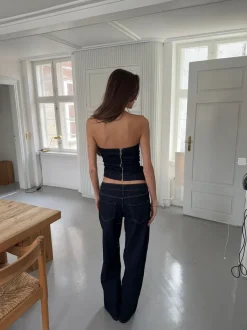 Design By Si Viki denimtop - Mørk denim Discount