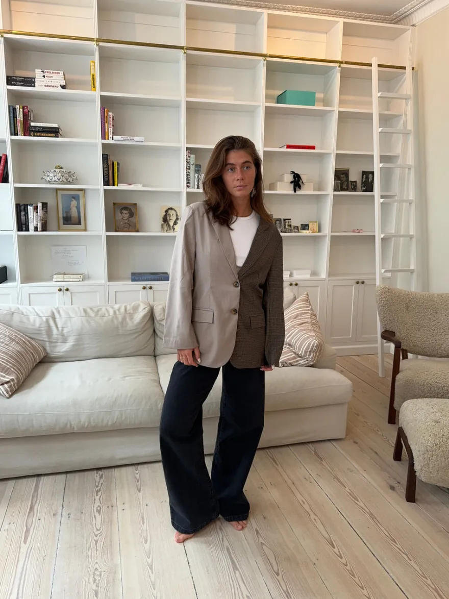 Design By Si Vivenne duo blazer - Beige/brun New