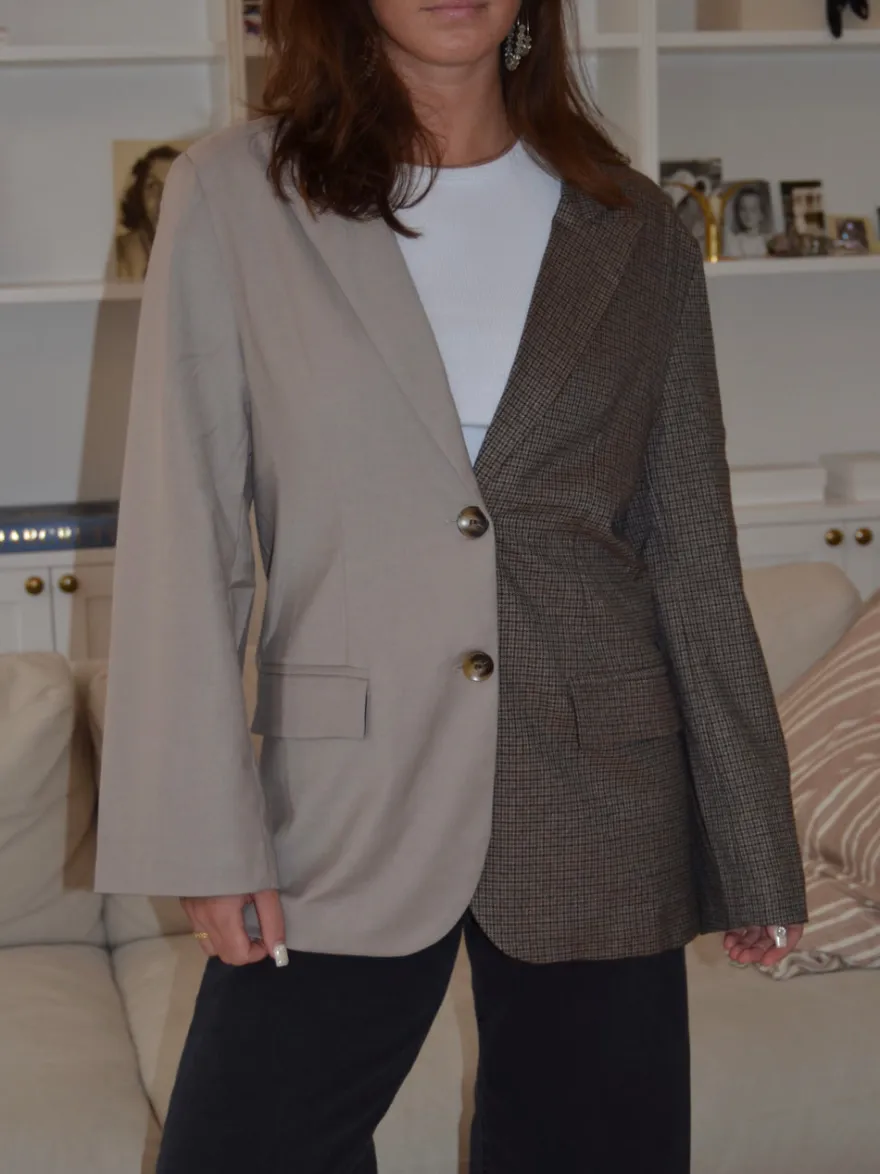 Design By Si Vivenne duo blazer - Beige/brun New