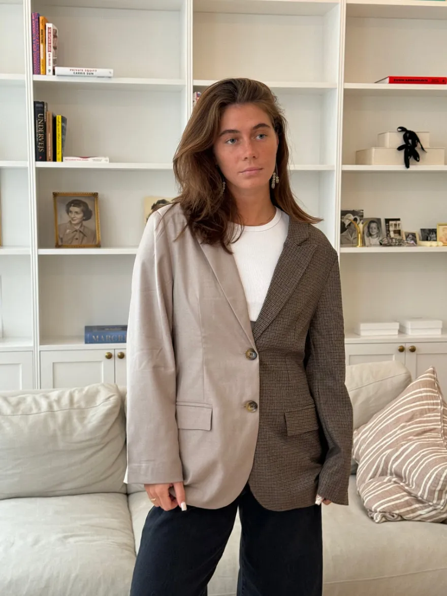 Design By Si Vivenne duo blazer - Beige/brun New