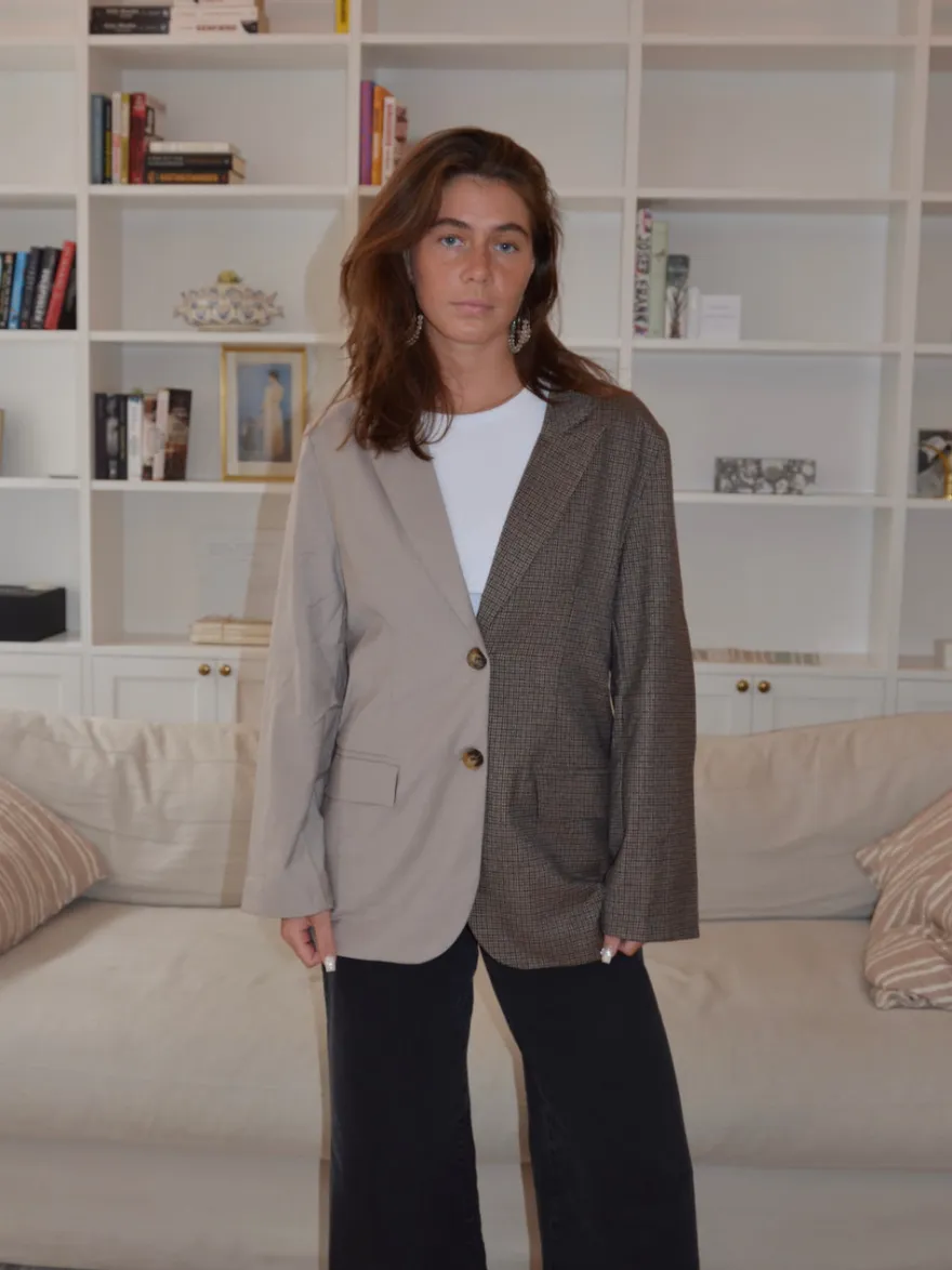 Design By Si Vivenne duo blazer - Beige/brun New