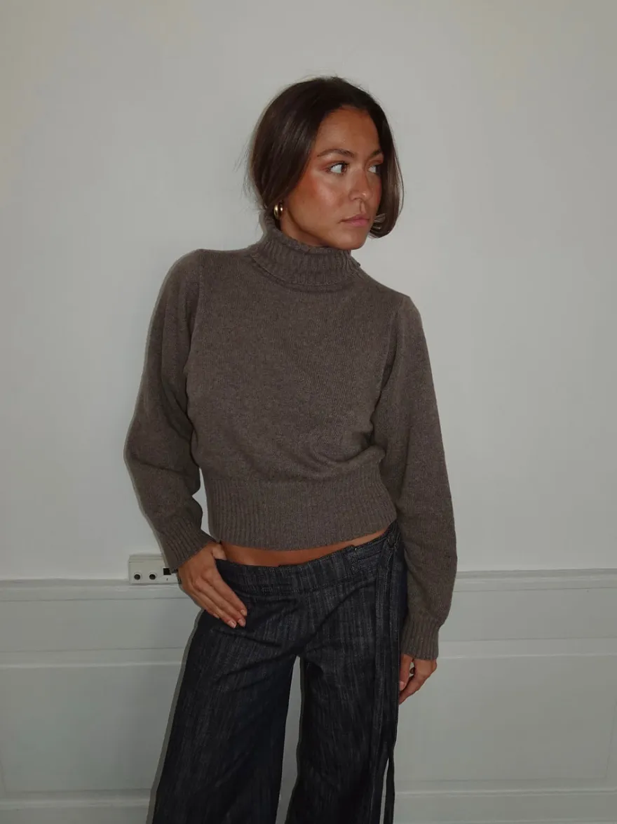 Design By Si Vivina turtleneck - Brun Clearance