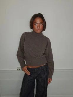 Design By Si Vivina turtleneck - Brun Clearance