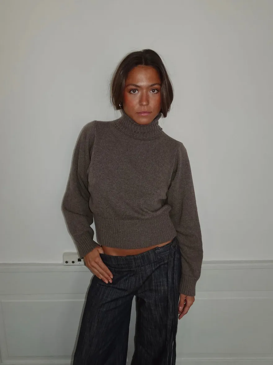 Design By Si Vivina turtleneck - Brun Clearance
