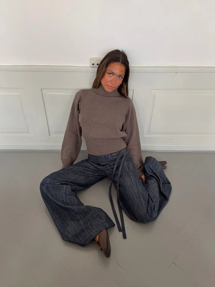 Design By Si Vivina turtleneck - Brun Clearance