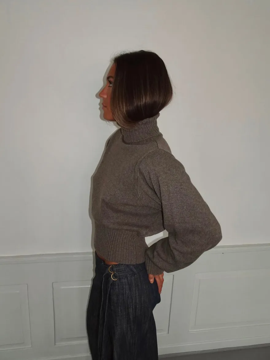 Design By Si Vivina turtleneck - Brun Clearance
