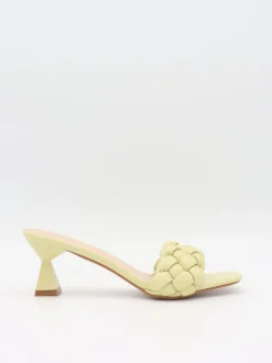 Design By Si Yasmin mules med flet - Lysegul Best