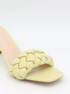 Design By Si Yasmin mules med flet - Lysegul Best