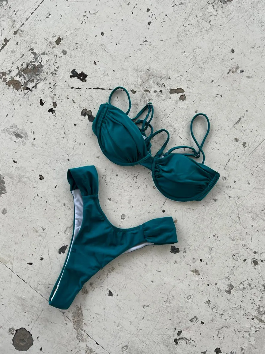 Design By Si Zelena bikini - blågrøn New