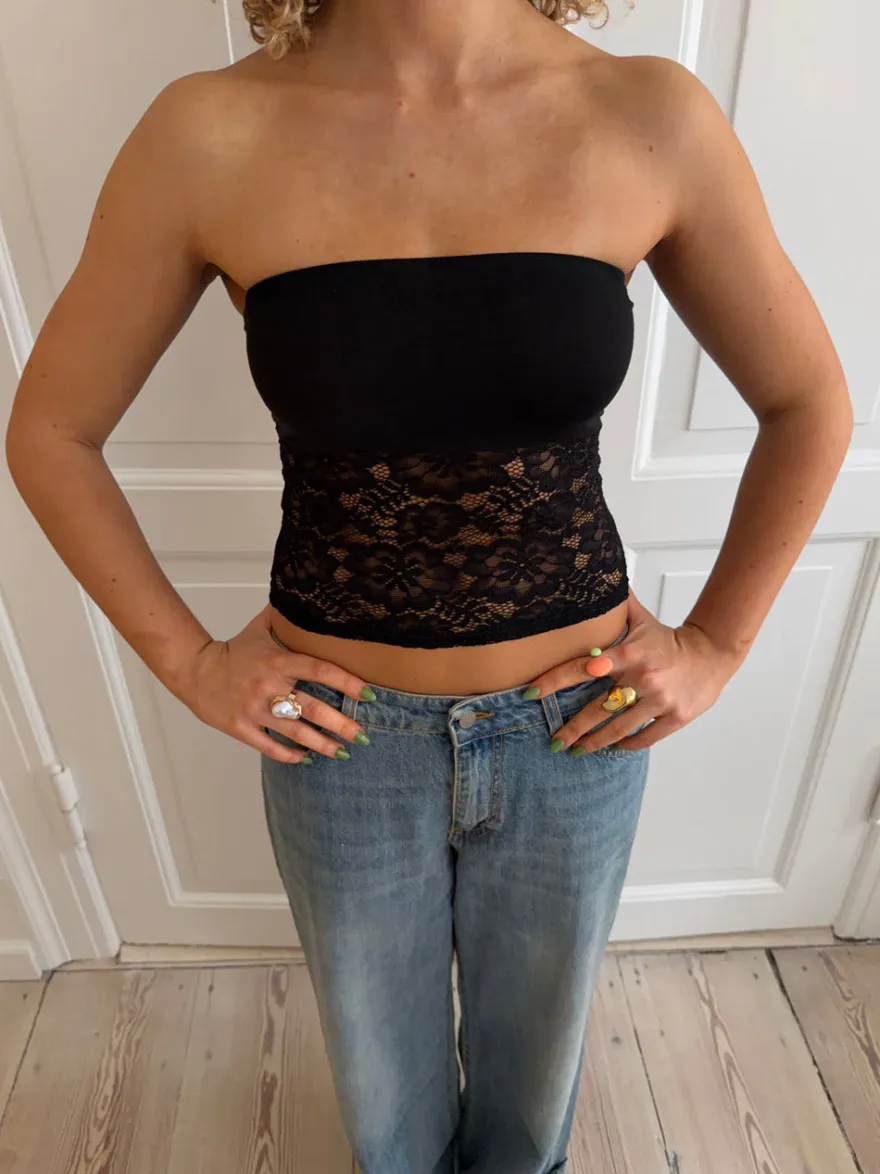 Design By Si Zera tubetop i blonde - Sort Discount