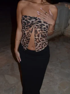 Design By Si Zita bandeau meshtop - Leopard Clearance