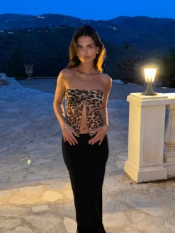 Design By Si Zita bandeau meshtop - Leopard Clearance