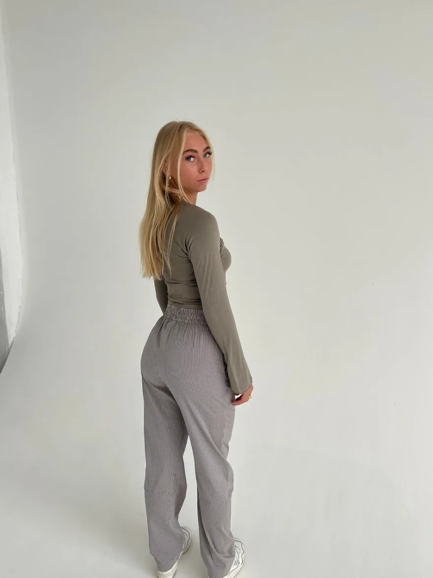 Design By Si Zuri bukser med striber - Blå/beige Best